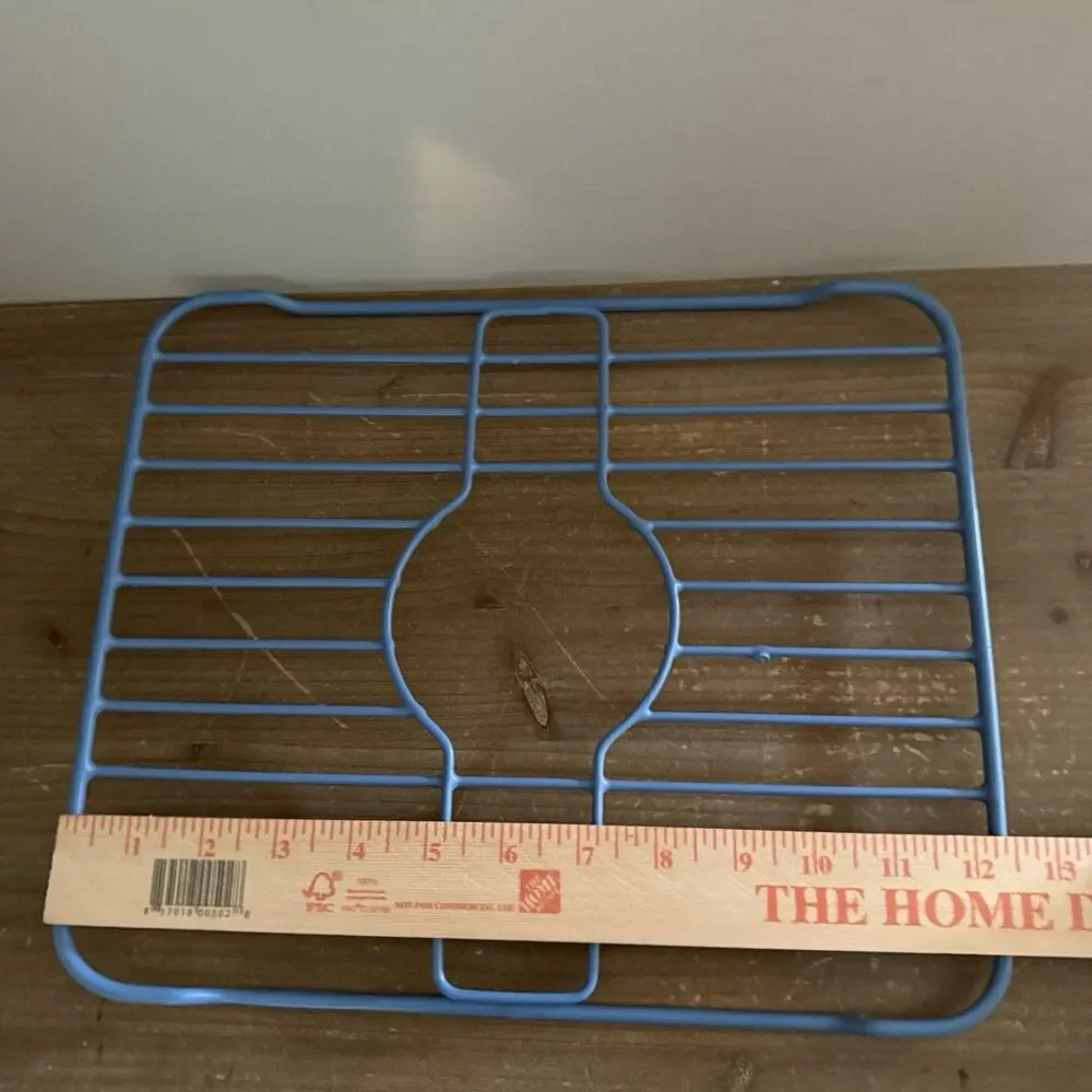 Vintage Rubbermaid Coated Wire, Blue Sink Protector Rack Slate 90s Never Used